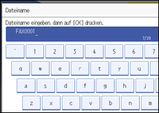 Abbildung des Bedienfelds