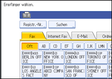 Abbildung des Bedienfelds