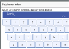 Abbildung des Bedienfelds