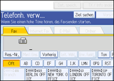 Abbildung des Bedienfelds