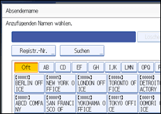 Abbildung des Bedienfelds