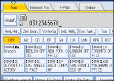 Abbildung des Bedienfelds
