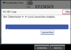 Abbildung des Bedienfelds