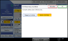 Abbildung des Bedienfelds