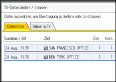 Abbildung des Bedienfelds