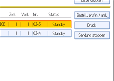 Abbildung des Bedienfelds