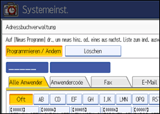 Abbildung des Bedienfelds