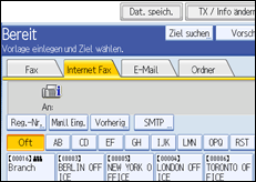 Abbildung des Bedienfelds