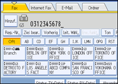 Abbildung des Bedienfelds