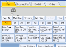 Abbildung des Bedienfelds