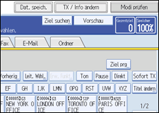 Abbildung des Bedienfelds