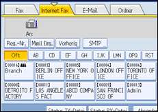 Abbildung des Bedienfelds