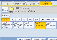 Abbildung des Bedienfelds