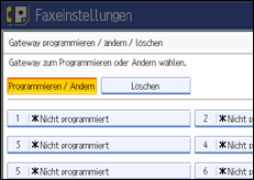 Abbildung des Bedienfelds