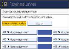 Abbildung des Bedienfelds