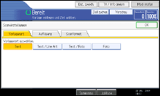 Abbildung des Bedienfelds