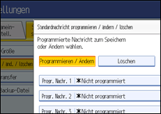 Abbildung des Bedienfelds
