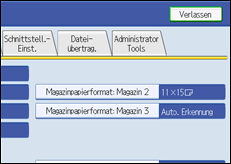 Abbildung der Bedienfeldanzeige