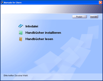 Abbildung der Installationsanzeige