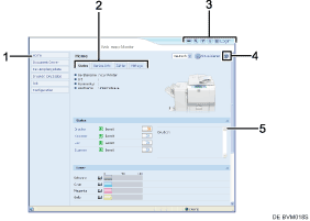 Abbildung des Web Monitor-Bildschirms