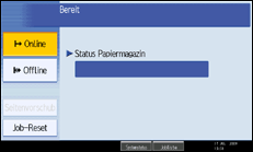Abbildung Bedienfeldanzeige