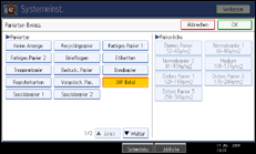 Abbildung Bedienfeldanzeige