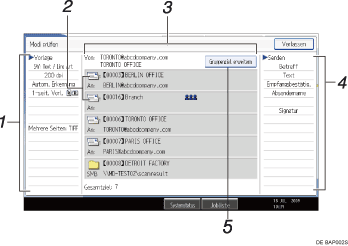 Nummerierte Abbildung Bedienfeld-Display