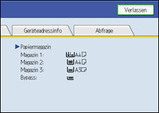 Abbildung Bedienfeldanzeige