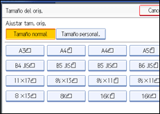 Ilustraci&oacute;n de la pantalla del panel de mandos
