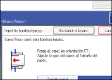 Ilustraci&oacute;n de la pantalla del panel de mandos