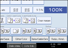 Ilustraci&oacute;n de la pantalla del panel de mandos