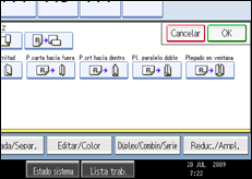 Ilustraci&oacute;n de la pantalla del panel de mandos