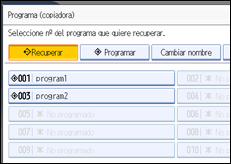 Ilustraci&oacute;n de la pantalla del panel de mandos