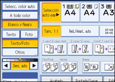Ilustraci&oacute;n de la pantalla del panel de mandos
