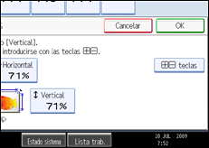 Ilustraci&oacute;n de la pantalla del panel de mandos