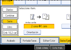 Ilustraci&oacute;n de la pantalla del panel de mandos