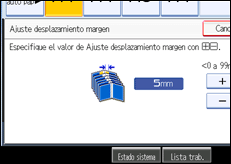 Ilustraci&oacute;n de la pantalla del panel de mandos