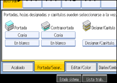 Ilustración de la pantalla del panel de mandos