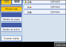 Ilustraci&oacute;n de la pantalla del panel de mandos