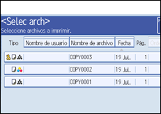Ilustraci&oacute;n de la pantalla del panel de mandos