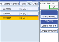 Ilustraci&oacute;n de la pantalla del panel de mandos