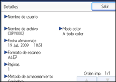 Ilustraci&oacute;n de la pantalla del panel de mandos