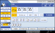 Ilustraci&oacute;n de la pantalla del panel de mandos