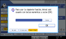 Ilustraci&oacute;n de la pantalla del panel de mandos