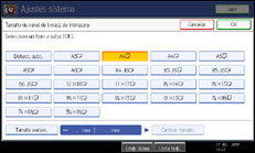 Ilustraci&oacute;n de la pantalla del panel de operaciones