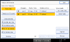 Ilustraci&oacute;n de la pantalla del panel de operaciones