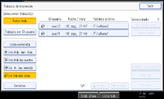 Ilustraci&oacute;n de la pantalla del panel de operaciones