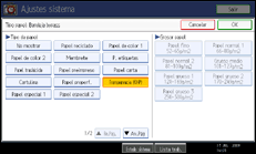 Ilustraci&oacute;n de la pantalla del panel de operaciones