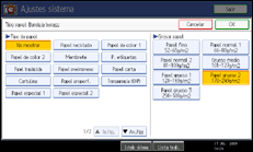 Ilustraci&oacute;n de la pantalla del panel de operaciones