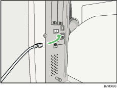 illustrazione del collegamento del cavo Ethernet